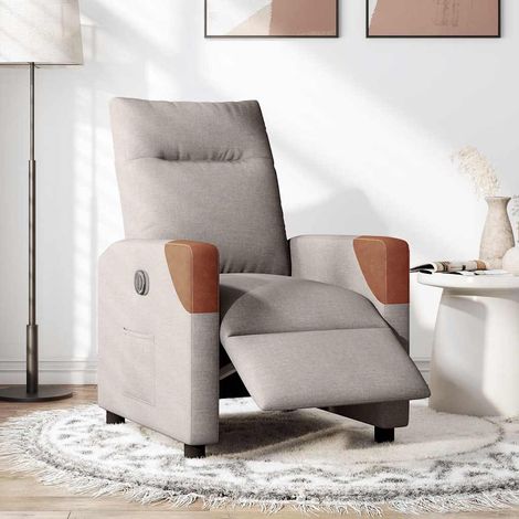 Maison Exclusive - Relaxsessel Elektrisch Taupe Stoff