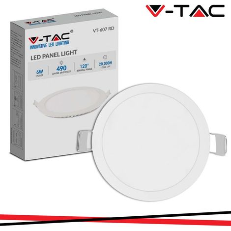 6W LED MINI PANNELLO MONTAGGIO AD INCASSO ROTONDO 4000K - Luce NATURALE
