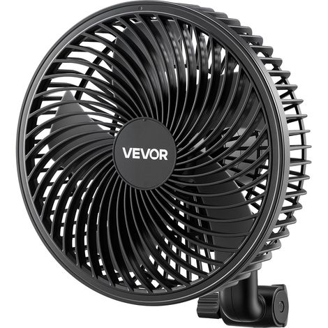 Ventilateur rechargeable USB-C pour plantes, 9 vitesses, oscillation puissante, idéal pour tentes de culture et hydroponie. (1/5)
