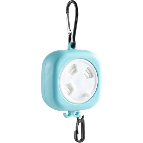 Étendoir à linge rétractable portable - idéal pour les voyages et le camping, bleu. (1/4)