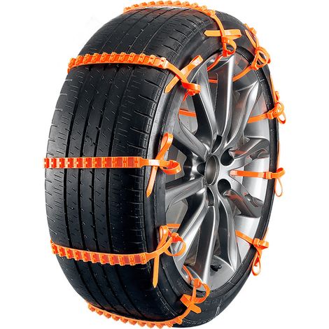 10 Pcs Chaînes À Neige De Tire Voiture, Chaînes Antidérapant, Tire Chaînes Pour Voiture De Extérieure (1/5)
