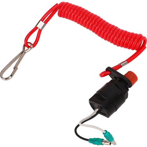 Clé d'Arrêt Moteur Hors-Bord avec Interrupteur 688-82575-01, Longueur 8.5 Cm pour Remorquage et Sécurité

-KZQ (1/2)