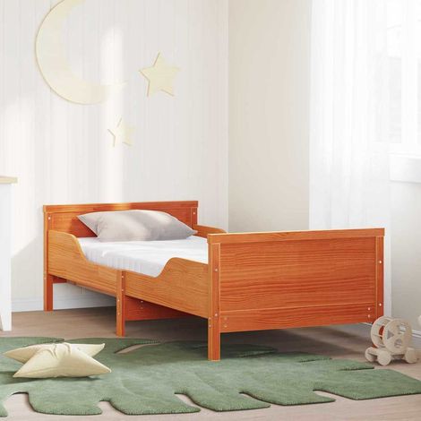 Marco de cama con colchón extensible Marrón 80 x 200 cm