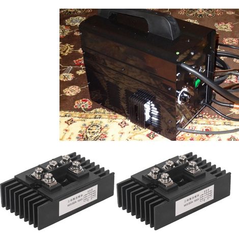 Pont redresseur Black MDS60A-1600V avec dissipateur thermique, étanche, avec déflecteur, remplacement pour pont triphasé SQL60A. (1/5)