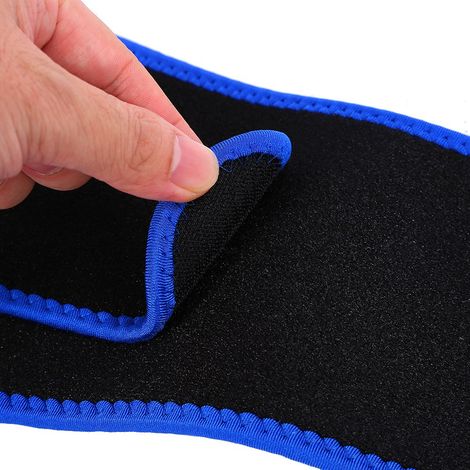 Ceinture de soutien lombaire et lombaire ajustable et respirante (Noir + Bleu L) (1/5)