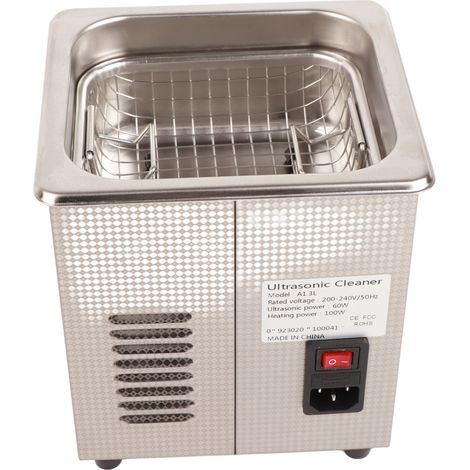 Nettoyeur ultrasonique professionnel pour lunettes, bijoux et pièces mécaniques, acier inoxydable, cuve 1,3L, 220V prise UE, machine de lavage ménagère haute performance (1/5)