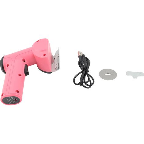 Ciseaux électriques sans fil lame SK5 – Poignée ergonomique rechargeable coupe carton tissu cuir rouge (1/4)
