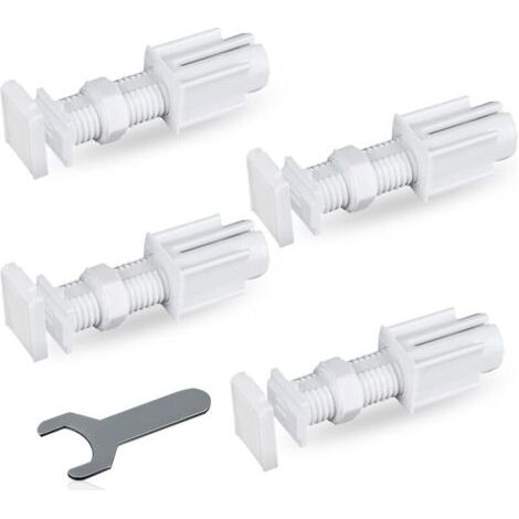 BUNTHAUS Lot de 4 supports de stores adhésifs sans perçage pour fenêtres, supports adhésifs en plastique sans outils, supports adhésifs pour stores vénitiens