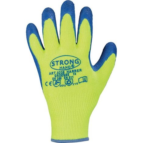 Guanti Harrer taglia 9 giallo/blu EN 388 PSA II (Per 12)