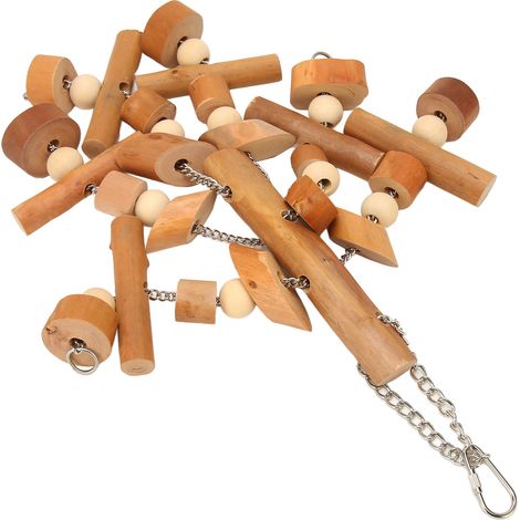 Jouets à mâcher pour oiseaux - Blocs de bois interactifs et amusants pour perroquets, perruches, calopsittes, conures et cacatoès (1/5)
