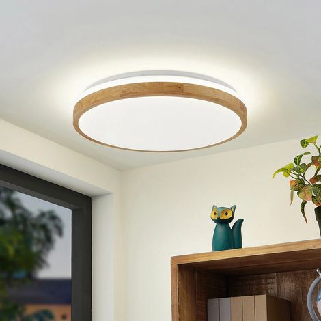 [GEBRAUCHT] B-Ware Lindby LED-Deckenlampe Emiva Ø 49 cm dimmbar Holz CCT 3000-6500 K 2000 lm (1/2)
