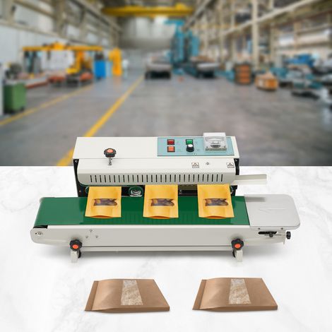 scellant automatique à bande continue, 0-12 m/min vitesse de scellage continue sac FR-900, convient pour le film plastique sac thermoscellant machine (1/5)