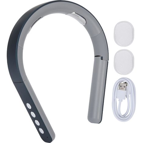 Masseur de cou électrique sans fil bleu, appareil de massage cervical intelligent pour détente musculaire, instrument de massage relaxant pour le cou (1/5)