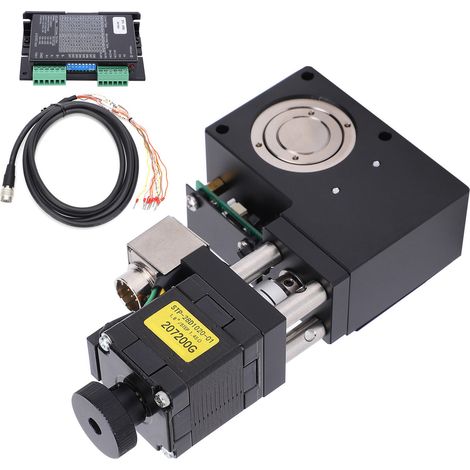 Plateau rotatif à angle limité, table coulissante linéaire avec moteur SPR4017, plateforme de précision motorisée pour positionnement et mouvement de translation. (1/5)
