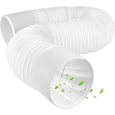 Tubo di scarico per condizionatore portatile, lungo 3 m, diametro 150 mm, realizzato in filo d'acciaio e polipropilene, flessibile ed estensibile. (1/5)