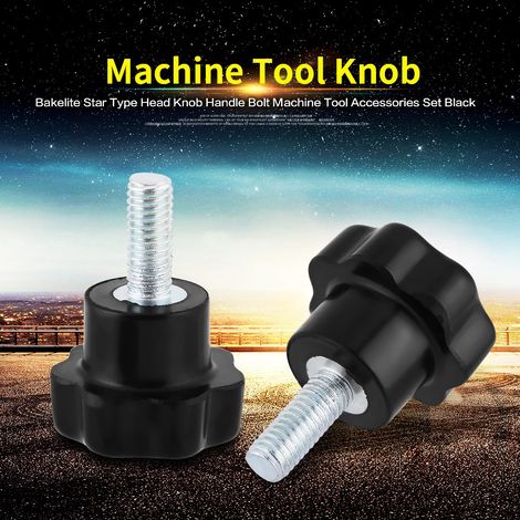 Ensemble de 10 vis à tête étoilée en plastique M516, accessoires pour machines-outils, noir