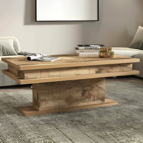 mesa de centro\ da salotto Leon, mesa de centro\ soggiorno, Mobile portaoggetti basso, mesa de centro\ da caffè, 100x55h42 cm, Acero