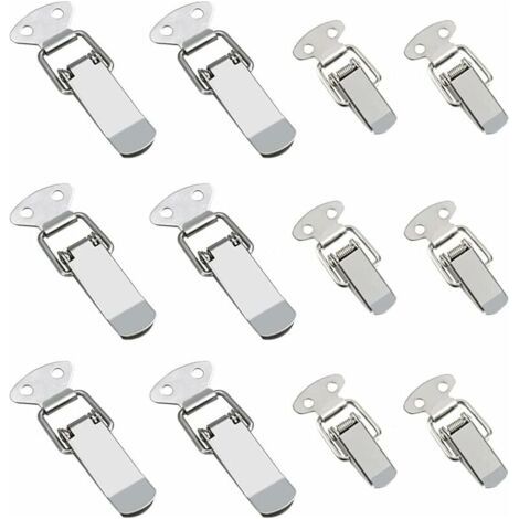12 Pièces Serrure De Tension Verrouillage De Levier De Verrouillage De Boîte En Acier Inoxydable Avec Haute Étanchéité Pour Coffre-fort De Coffre De Tiroir De Boîte À Outils(2 Tailles)