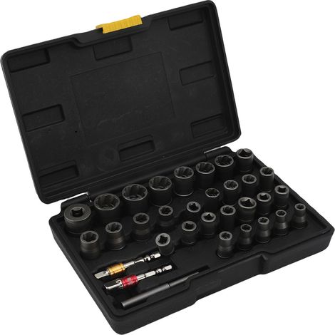 Set extracteur écrous multifonction – Retrait douille avec adaptateur 1/4in 3/8in et tige échappement, mécanique (1/3)