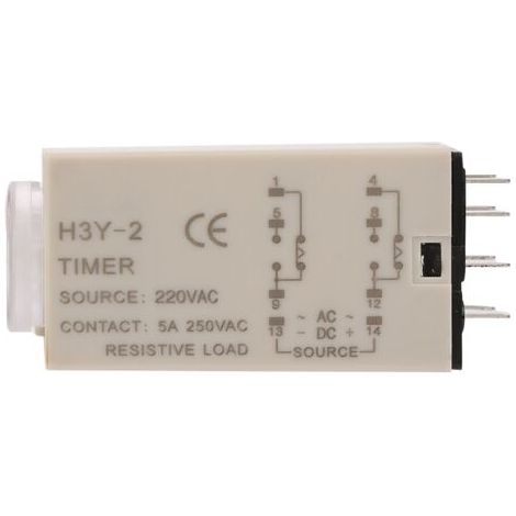 DEESSE SHOP-et de Le Relais de Temps de Temporisation de Retard Della AC 220V H3Y-2 0-10 Seconde 10Sec (1/5)