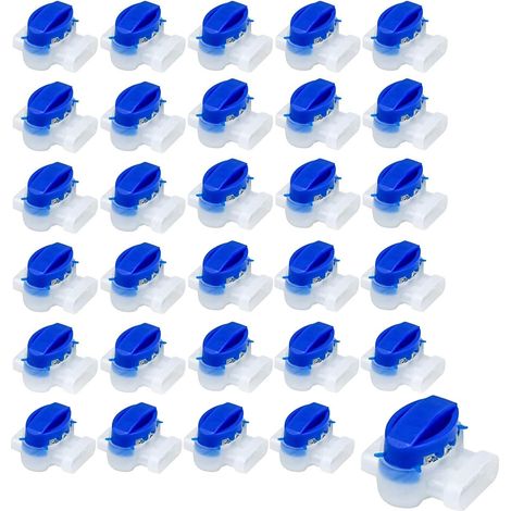 30 conectores de cable para robot cortacésped, conectores eléctricos impermeables, conectores de cable rellenos de resina para cortacésped robótico de jardín exterior. (1/5)