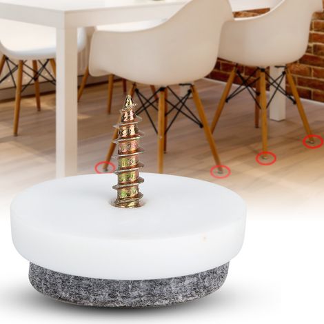50 Stück rutschfeste Filzgleiter für Möbelfüße zum Schutz von Tisch-, Sofa- und Stuhlbeinen und Böden (22 mm) (1/5)