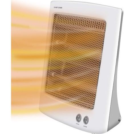 GENERIC-Radiateur Infrarouge, Radiateur Halogène 800 W avec 2 Réglages de Chauffage, Chauffage électrique basse énergie, radiateurs électriques à quartz pour bureau à domicile chambre à coucher salon (1/5)