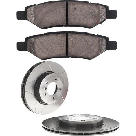 KIT FRENI POSTERIORI compatibile con CHEVROLET CAMARO (3.6, 6.2) - DISCHI + PASTIGLIE OEM: P09014, P11024 / 17992 , 18635 , 18549 /SOSTITUZIONE DIRETTA/BASSA POLVERE/SILENZIOSO (1/5)