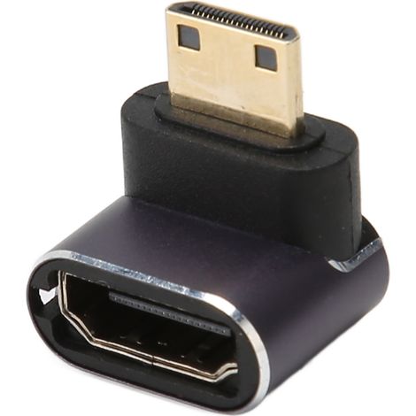 Adaptateur HDMI Mini Mâle vers Femelle 8K 48Gbps en Alliage d'Aluminium avec LED pour Bureau (1/5)