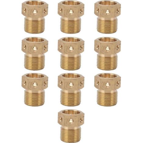 10PCS Misting Nozzle Brass Multiple Holes Anti Corrosion Fine Misting Water Nozzles for Cooling System Garden Lawn M20x1.5