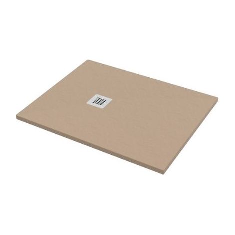 Piatto doccia 80x90 h.2,8 in marmo resina effetto pietra sabbia (1/5)
