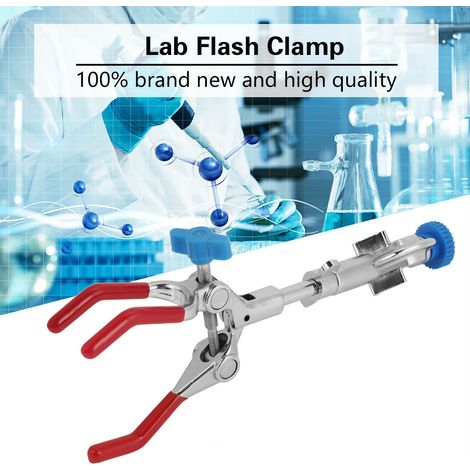 Pince à flacon pivotante réglable à trois branches, condenseur pour tubes à essai de laboratoire (1/5)