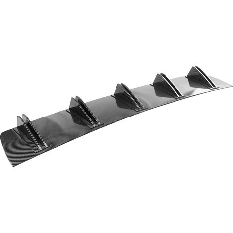 Pare-Chocs Arrière Diffuseur avec Lèvres Ailerons en Fibre de Carbone pour Voiture Universelle (1/5)
