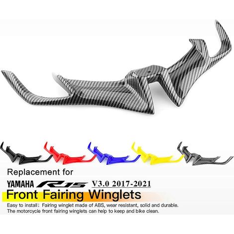 Frontverkleidung Winglet Frontverkleidungsflügelabdeckung Ersatz für YAMAHA R15 V3 2017-2021