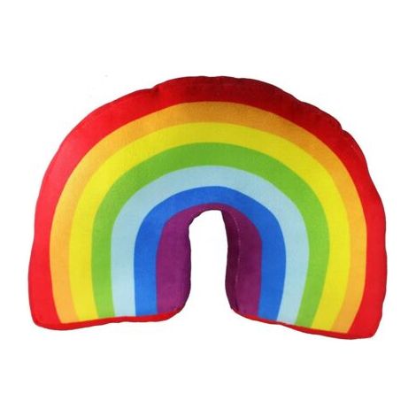 Oreiller arc-en-ciel de 13.7 pouces pour filles, décoration de lit d'enfants, coussin en peluche en forme d'arc, pour canapé et chaises (1/5)
