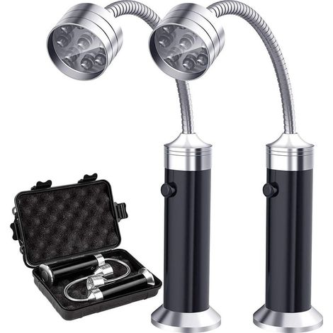 Lumières pour barbecue, Set de 2, Lampes LED flexibles réglables à 360° pour barbecues et camping (1/5)