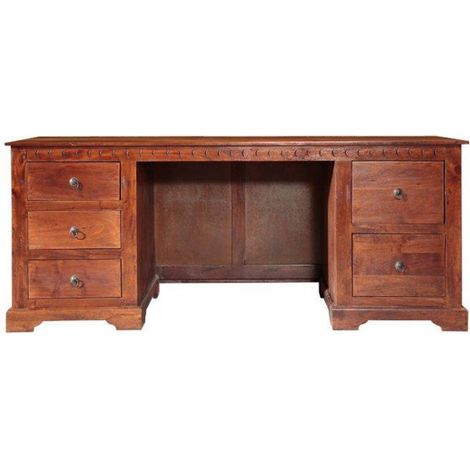 Schreibtisch Akazie 180x80x74 nougat lackiert OXFORD 529
