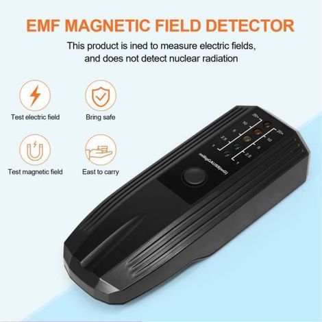 JUZ compteur de rayonnement EMF Testeur de force 5 indicateurs LED de couleur (vert foncé, vert, jaune, orange, rouge) (1/4)