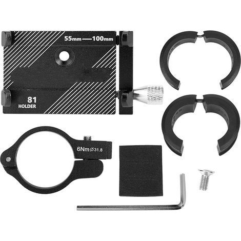 Support téléphone vélo robuste pour VTT et route, fixation rotative à 360°, noir (1/5)
