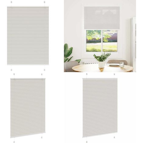 vidaXL Plissee Hellgrau 90x100 cm Stoffbreite 89,4 cm Polyester (1/5)