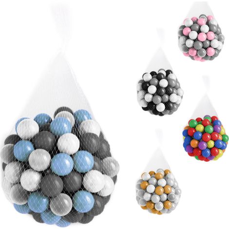 Sac de 100 balles de jeu 5,5 cm – Plastique souple indéformable – Sans phtalates et bisphénol A – Filet réutilisable – Monsieur Bébé