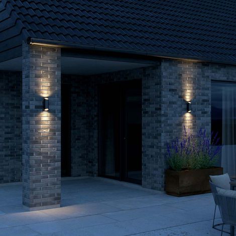 Nordlux NICO Runde 22 Wandlampe Schwarz Außen