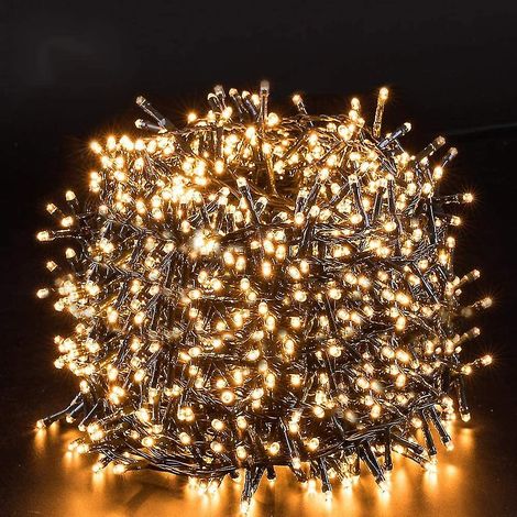 BEBUSINGOTO 20 m LED-Lichterkette, Standardkabel, warmweiße Lampe, Plug-in, Niederspannung, Lichterkette für den Innenbereich, für Weihnachten, Hochzeitsfeier, Garten (1/4)