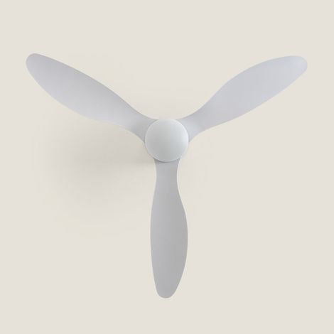 Ventilador de Techo con luz Silencioso DC Weimar para Exterior Blanco Mando a Distancia Grande (más de 20 m²) 132 cm Blanco