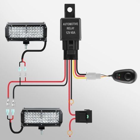 12V 300W LED-Arbeitsscheinwerfer mit LED-Streifenverkabelung, 12V wasserdichte IP67 LED-Autoscheinwerfer (Spot, Flutlicht, Nebelscheinwerfer), 27.000lm LED-Arbeitsscheinwerfer für Auto, LKW, Traktor,  (1/4)
