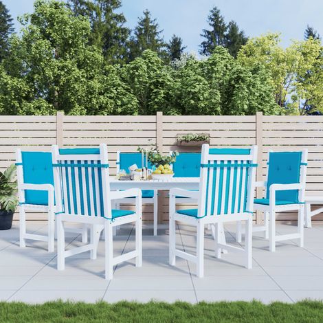 Lot de 6 Coussins de chaise de jardin bas,Coussins de Chaise Dossier Siège Confortables bleu -AD99531 (1/5)