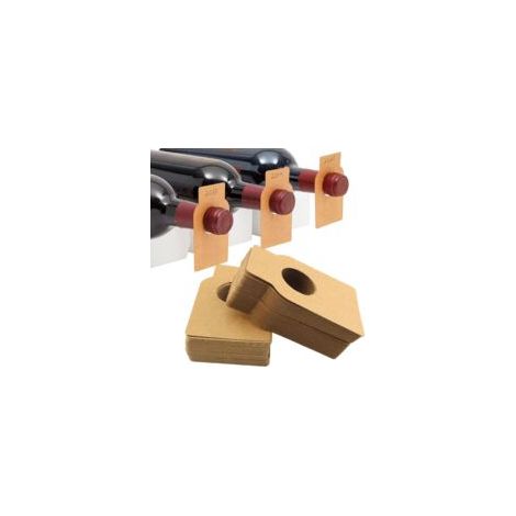 Lot de 100 Étiquettes en Papier Kraft pour Bouteille de Vin, Porte-Bouteille, Champagne, Boisson - Marron (1/5)