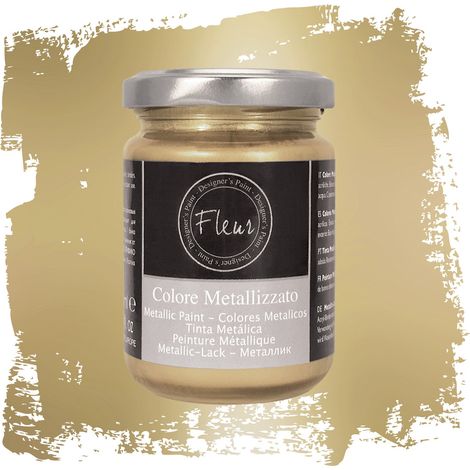 Fleur - Colore effetto metallizzato  130 ml - scegli il colore / F91 champagne (1/5)