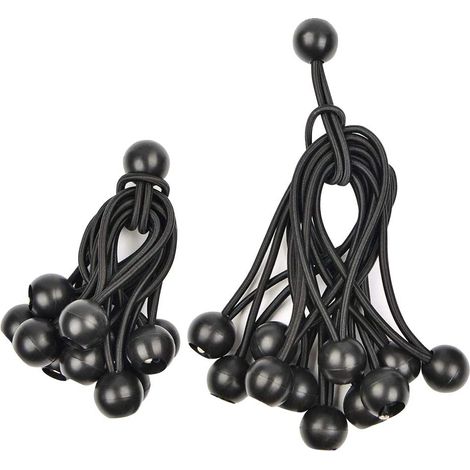 Tendeur Élastique - Boule Cordon Élastique 10 cm et 20 cm - Pour Bâche Tente Bannière Rideau - Lot de 40 Pièces