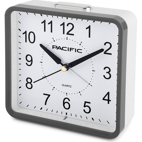Reloj despertador de cuarzo PCB-005 plateado Pacífico